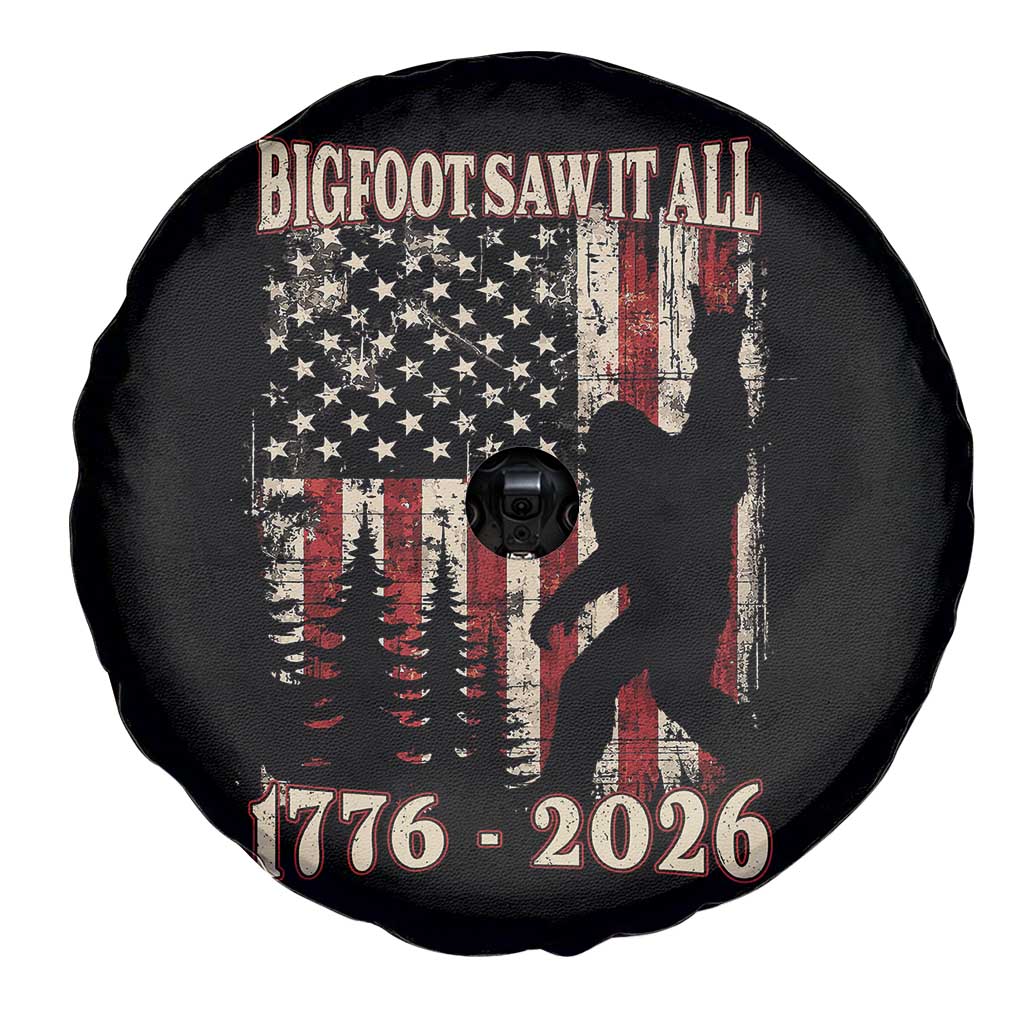 Bigfoot 250th Anniversary USA Spare Tire Cover Bigfoot Saw It All 1776 2026 4th of July