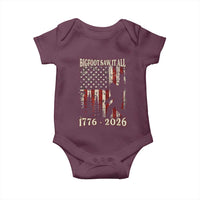 Bigfoot 250th Anniversary USA Baby Onesie Bigfoot Saw It All 1776 2026 4th of July