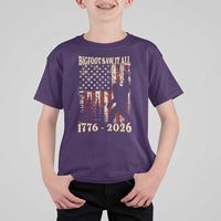 Bigfoot 250th Anniversary USA T Shirt For Kid Bigfoot Saw It All 1776 2026 4th of July