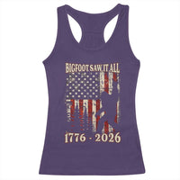 Bigfoot 250th Anniversary USA Racerback Tank Top Bigfoot Saw It All 1776 2026 4th of July