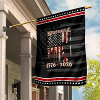 Bigfoot 250th Anniversary USA Patriotic Garden Flag Bigfoot Saw It All 1776 2026 4th of July