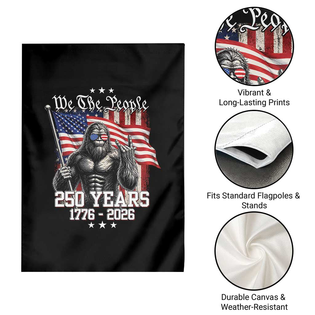 250th Anniversary USA Bigfoot Garden Flag Sasquatch 250 Years Independence