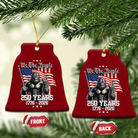 250th Anniversary USA Bigfoot Ceramic Ornament Sasquatch 250 Years Independence