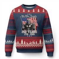 250th Anniversary USA Bigfoot Ugly Christmas Sweater Sasquatch 250 Years Independence