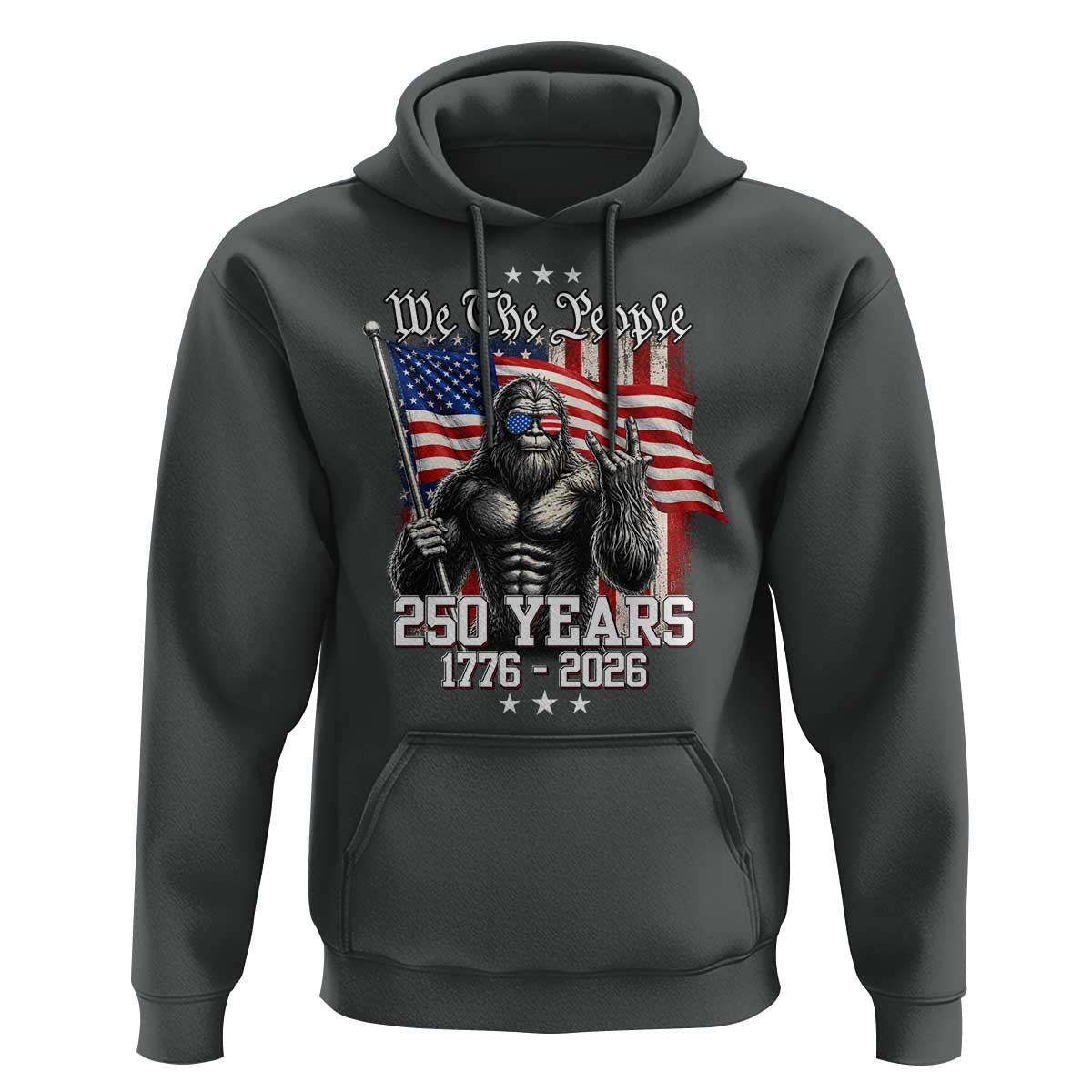 250th Anniversary USA Bigfoot Hoodie Sasquatch 250 Years Independence