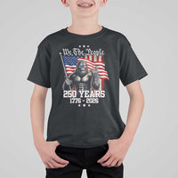 250th Anniversary USA Bigfoot T Shirt For Kid Sasquatch 250 Years Independence