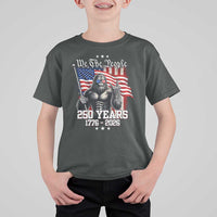 250th Anniversary USA Bigfoot T Shirt For Kid Sasquatch 250 Years Independence