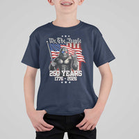 250th Anniversary USA Bigfoot T Shirt For Kid Sasquatch 250 Years Independence