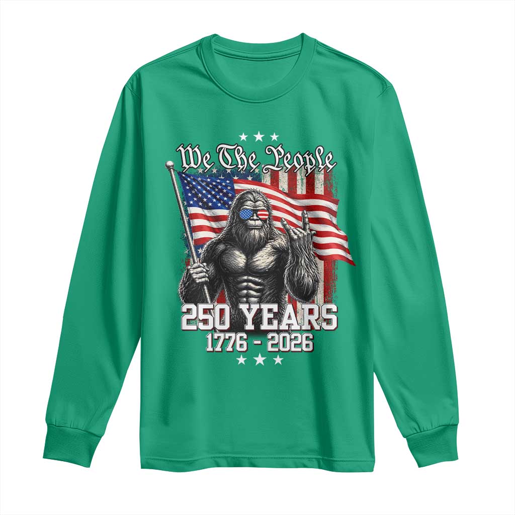 250th Anniversary USA Bigfoot Long Sleeve Shirt Sasquatch 250 Years Independence