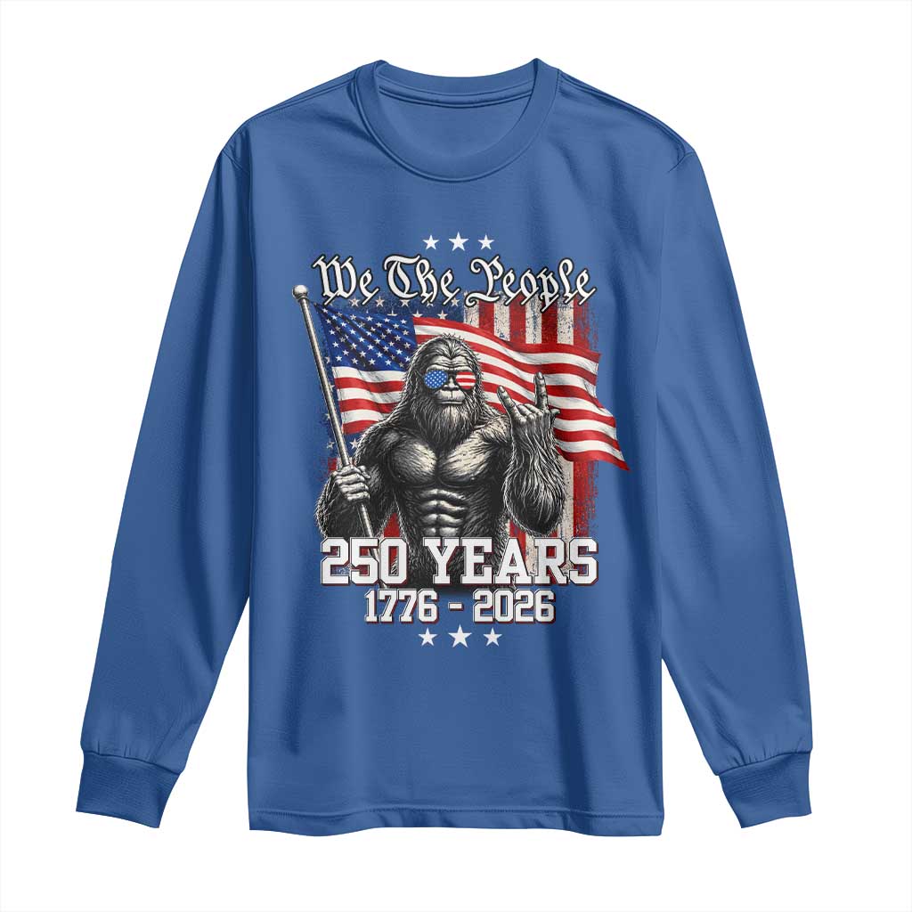 250th Anniversary USA Bigfoot Long Sleeve Shirt Sasquatch 250 Years Independence