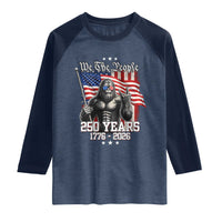 250th Anniversary USA Bigfoot Raglan Shirt Sasquatch 250 Years Independence