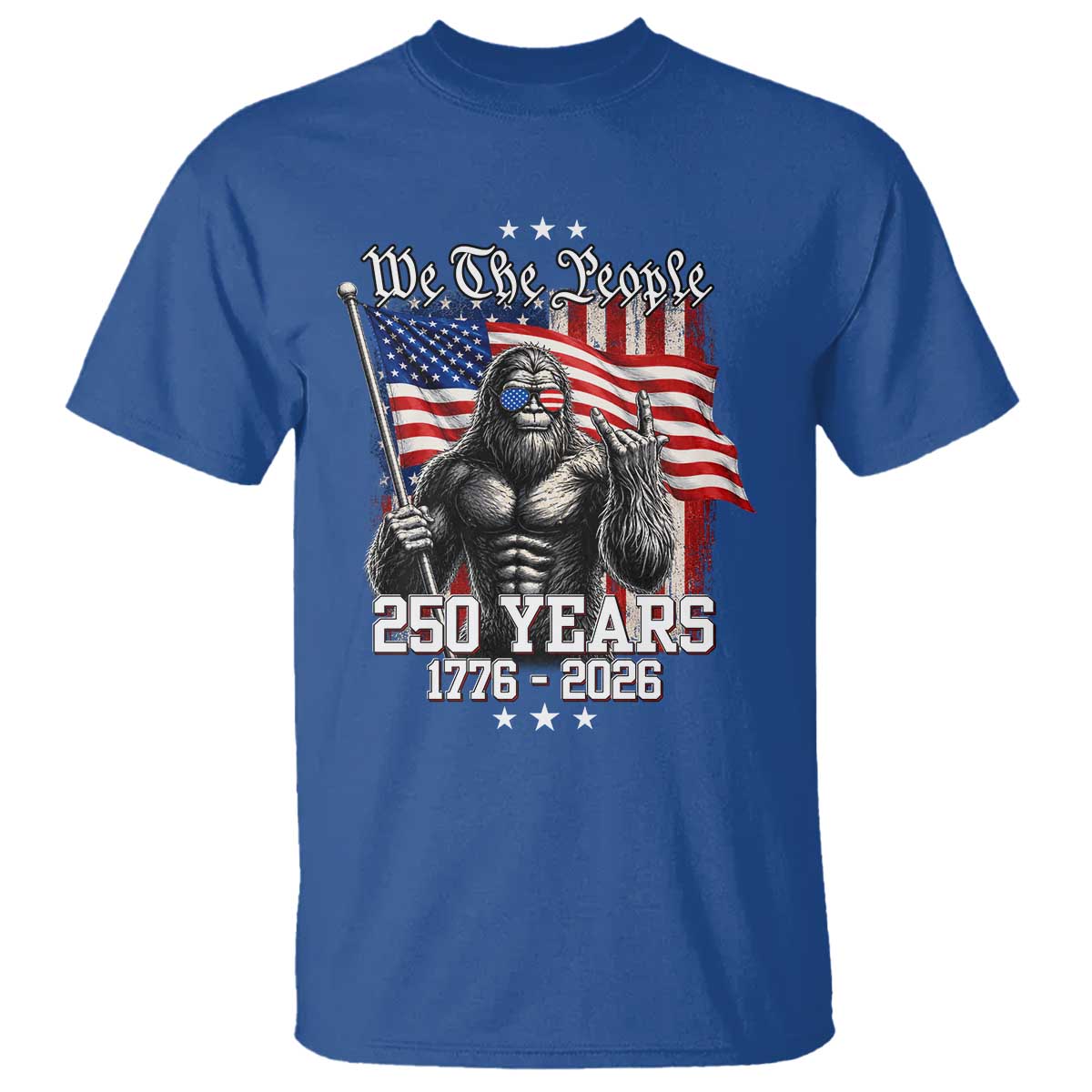 250th Anniversary USA Bigfoot T Shirt Sasquatch 250 Years Independence
