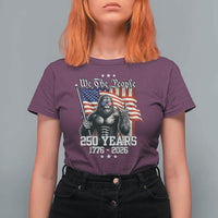 250th Anniversary USA Bigfoot T Shirt For Women Sasquatch 250 Years Independence