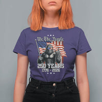 250th Anniversary USA Bigfoot T Shirt For Women Sasquatch 250 Years Independence
