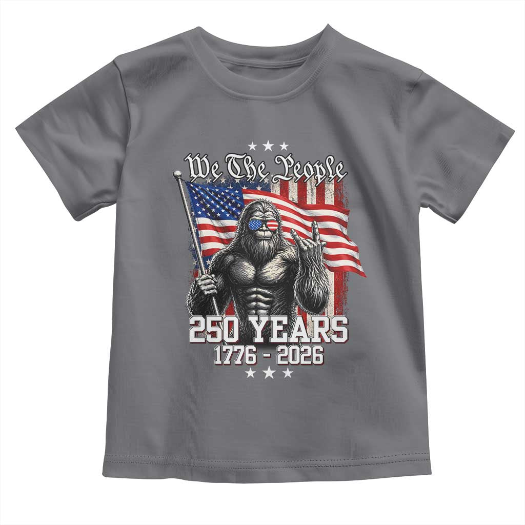250th Anniversary USA Bigfoot Toddler T Shirt Sasquatch 250 Years Independence