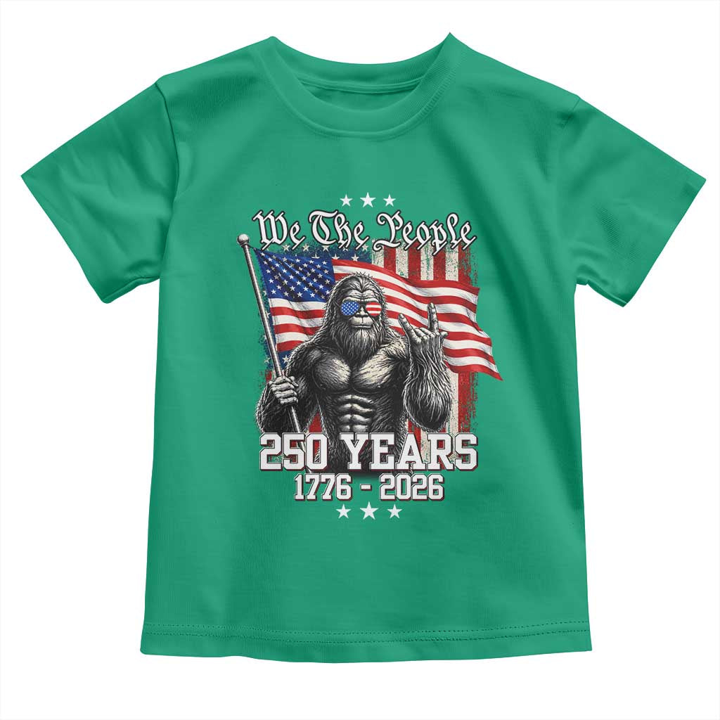 250th Anniversary USA Bigfoot Toddler T Shirt Sasquatch 250 Years Independence