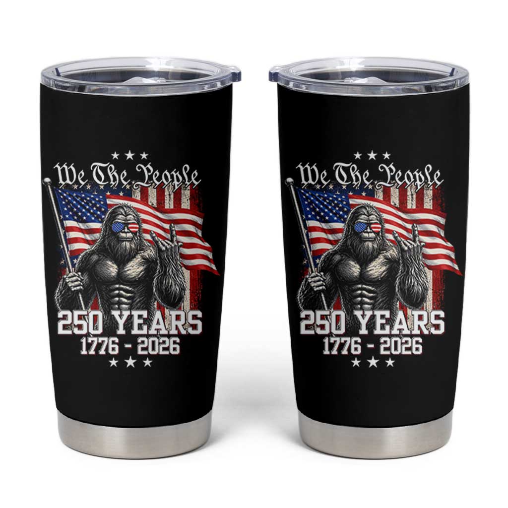 250th Anniversary USA Bigfoot Tumbler Cup Sasquatch 250 Years Independence
