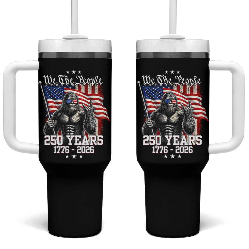 250th Anniversary USA Bigfoot Tumbler With Handle Sasquatch 250 Years Independence