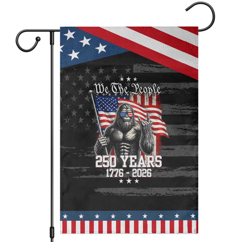 250th Anniversary USA Bigfoot Patriotic Garden Flag Sasquatch 250 Years Independence