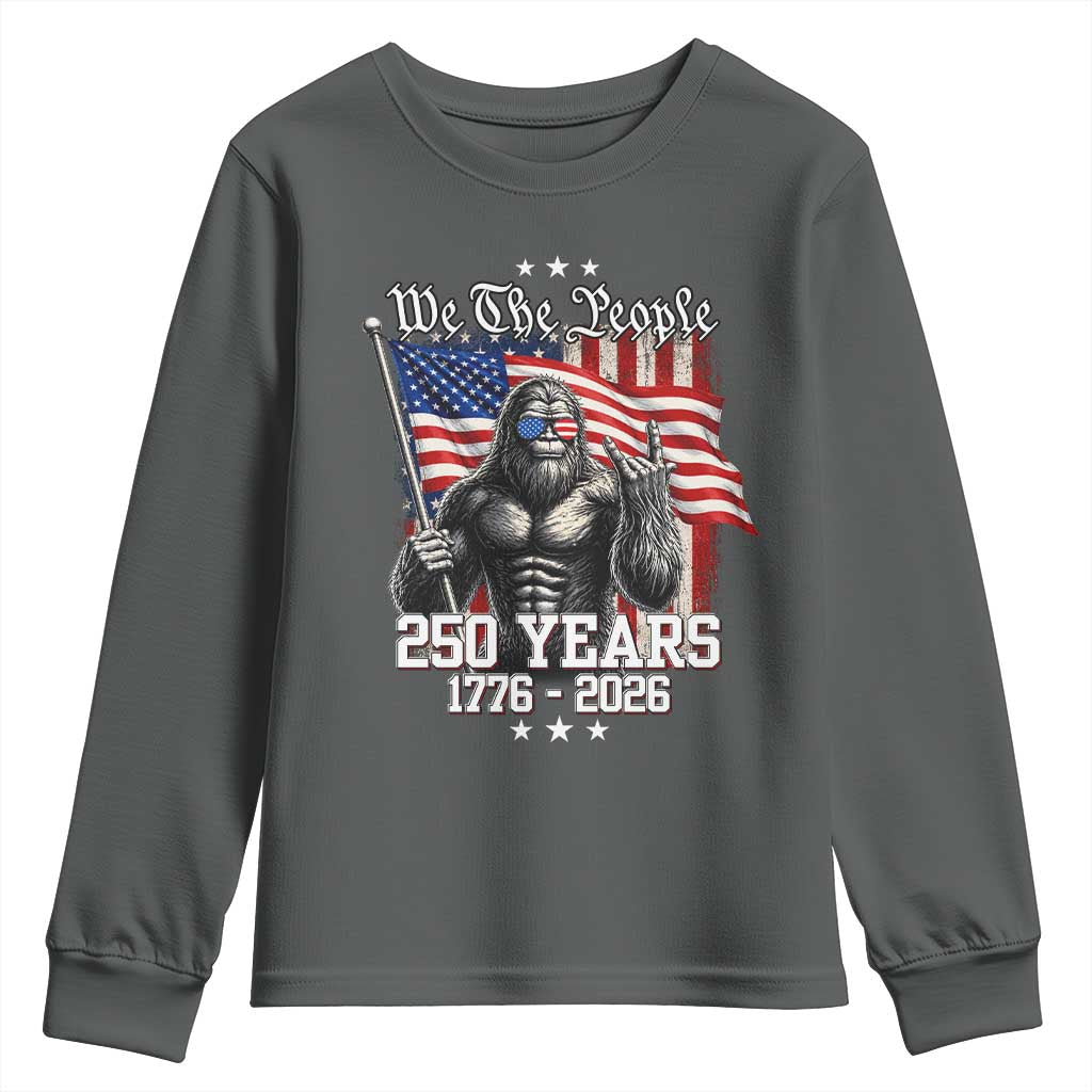250th Anniversary USA Bigfoot Youth Sweatshirt Sasquatch 250 Years Independence