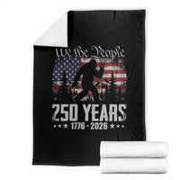 Bigfoot 250 Years American Flag Patriotic 1776 2026 Throw Blanket