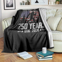 Bigfoot 250 Years American Flag Patriotic 1776 2026 Throw Blanket