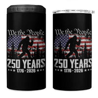 Bigfoot 250 Years American Flag Patriotic 1776 2026 4 in 1 Can Cooler Tumbler