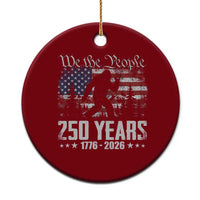 Bigfoot 250 Years American Flag Patriotic 1776 2026 Ceramic Ornament