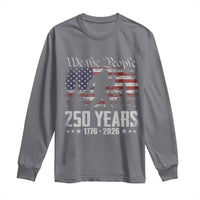 Bigfoot 250 Years American Flag Patriotic 1776 2026 Long Sleeve Shirt