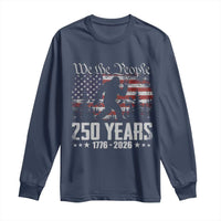Bigfoot 250 Years American Flag Patriotic 1776 2026 Long Sleeve Shirt
