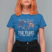 Bigfoot 250 Years American Flag Patriotic 1776 2026 T Shirt For Women