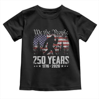 Bigfoot 250 Years American Flag Patriotic 1776 2026 Toddler T Shirt