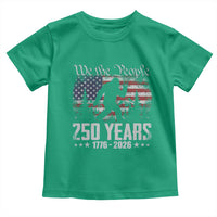 Bigfoot 250 Years American Flag Patriotic 1776 2026 Toddler T Shirt