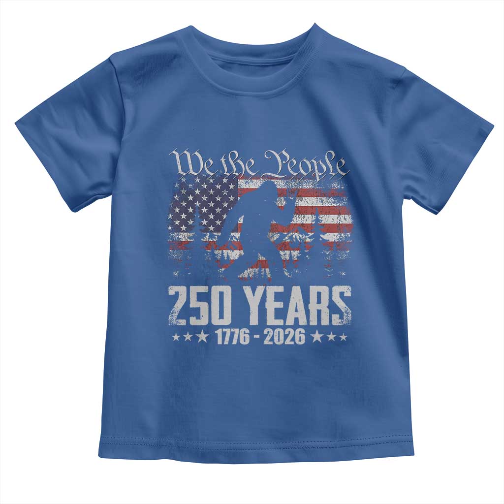 Bigfoot 250 Years American Flag Patriotic 1776 2026 Toddler T Shirt