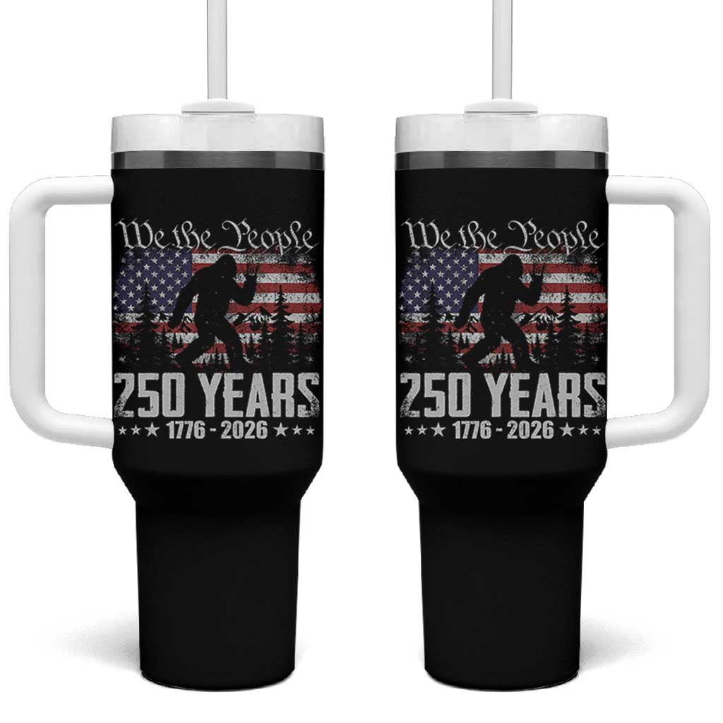Bigfoot 250 Years American Flag Patriotic 1776 2026 Tumbler With Handle