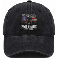 Bigfoot 250 Years American Flag Patriotic 1776 2026 Washed Cotton Baseball Cap