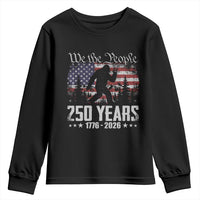 Bigfoot 250 Years American Flag Patriotic 1776 2026 Youth Sweatshirt
