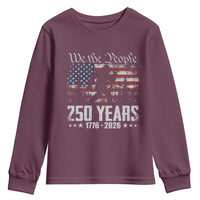 Bigfoot 250 Years American Flag Patriotic 1776 2026 Youth Sweatshirt