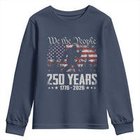 Bigfoot 250 Years American Flag Patriotic 1776 2026 Youth Sweatshirt