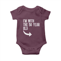 I'm With The 50 Year Old Matching Baby Onesie Turning 50 Funny 50th Birthday