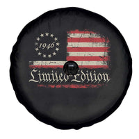 80th Birthday 1946 Limited Edition Spare Tire Cover Gifts for 80 Years Old Vintage American Flag