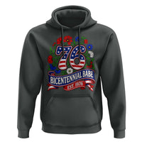 Bicentennial Babe 50th Birthday Hoodie Vintage 1976 Retro USA Floral