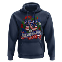 Bicentennial Babe 50th Birthday Hoodie Vintage 1976 Retro USA Floral