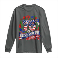 Bicentennial Babe 50th Birthday Long Sleeve Shirt Vintage 1976 Retro USA Floral
