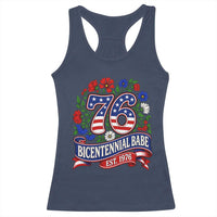 Bicentennial Babe 50th Birthday Racerback Tank Top Vintage 1976 Retro USA Floral