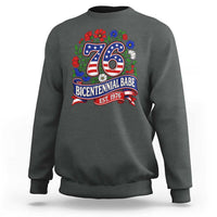Bicentennial Babe 50th Birthday Sweatshirt Vintage 1976 Retro USA Floral