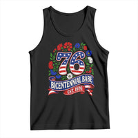 Bicentennial Babe 50th Birthday Tank Top Vintage 1976 Retro USA Floral