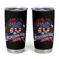 Bicentennial Babe 50th Birthday Tumbler Cup Vintage 1976 Retro USA Floral