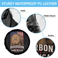 Bourbon Built America 250 Years Spare Tire Cover Patriotic Whiskey 250th Anniversary USA