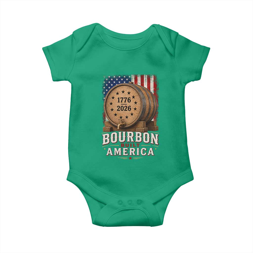 Bourbon Built America 250 Years Baby Onesie Patriotic Whiskey 250th Anniversary USA